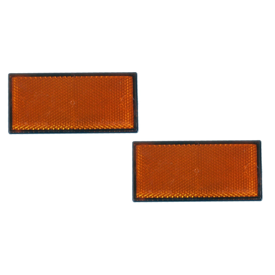 Reflector set 2 pieces orange (side) 105x55mm - self-adhesive