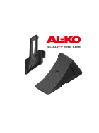 AL-KO 1 wheel chock and 1 holder size 20 - black plastic