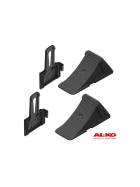 AL-KO 2 wheel chocks and 2 holders size 20 - black plastic
