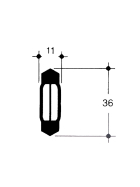 Soffittenlampe 12 Volt 5 Watt - 36 mm - S 8,5 - 10 Stück