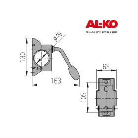 AL-KO Clamp &Oslash; 48 mm Toggle rigid
