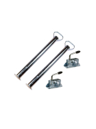 Two galvanized support legs 700 mm with matching brackets and screws for fastening.