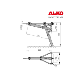 AL-KO Steckstütze Compact 800 kg lang