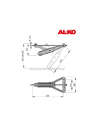 AL-KO Steckstütze Plus 1.000 kg kurz