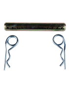 Upper link pin - locking pin - Cat 1 - Ø19 mm total length approx. 190 mm compl. with 2 spring cotter pins