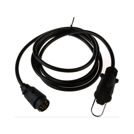 Extension cable 3 meters from 7-pin plug to 7-pin coupling socket, 12V