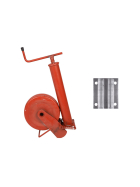 Support wheel 1.000 kg semi-automatic with spring lock incl. mounting plate