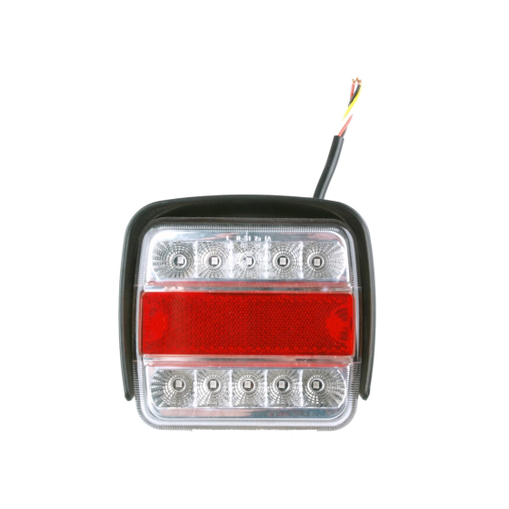 LED tail light with 4 functions and impact protection