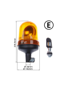 WAMO omnidirectional beacon to plug on, 12V, orange, flexible, shockproof