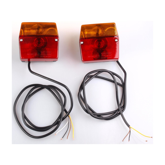 Three-chamber lights Rear lights set incl. 1.3 meter cable and bulbs