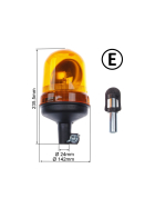 WAMO omnidirectional beacon to plug on, 24V, orange, flexible, shockproof