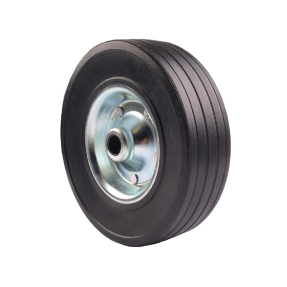 Trailer support wheel 220 x 60 mm with solid rubber wheel on steel rim