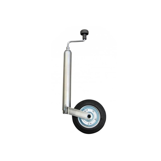 galvanised support wheel with 150 kg load capacity for trailers.