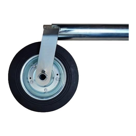 Anhänger Stützrad 150kg Vollgummi + Stützradhalter |48mm Stahl Anhängerstützrad