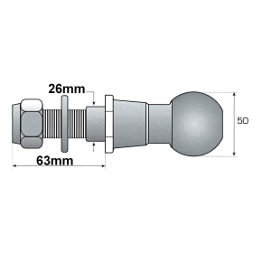 Verdrehsicherung inkl. Ackerschienenbolzen, Stufenbolzen mit Splint, inkl. Ackerschiene
