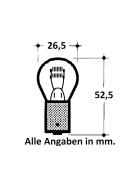 Incandescent lamp 24V 21 Watt BA 15s Bulb