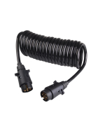 Spiral connection cable approx. 4.5 m 7-pin plastic plug on both sides, 12V