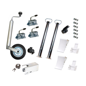 Car trailer accessory set: support wheel, supports,...