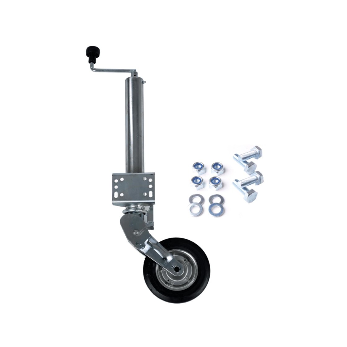 Anhängerstützrad Stützrad Automatikstützrad 400 kg verzinkt Vollgummi Reifen 