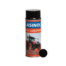 Spray can with black colour RAL 9005
