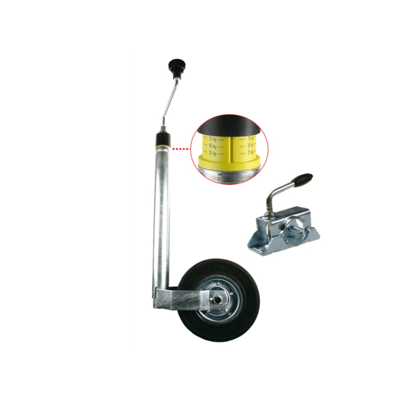 Support wheel with drawbar load display incl. clamp bracket Load capacity 150 kg