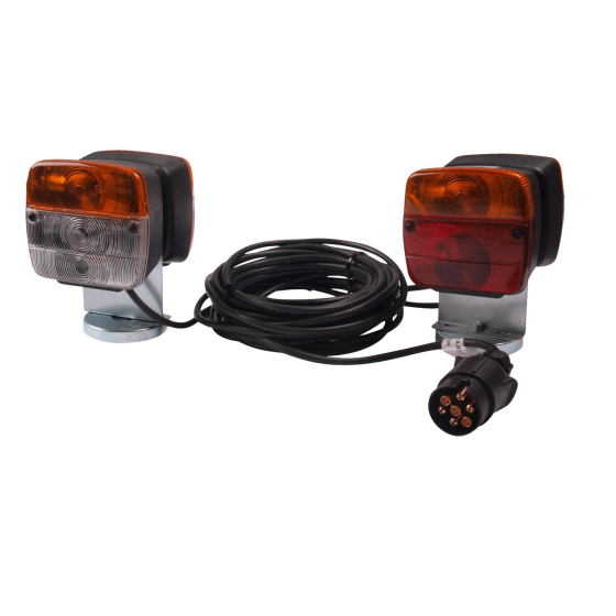 wired lighting set with front and rear light incl. magnetic holder.