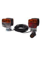 wired lighting set with front and rear light incl. magnetic holder.