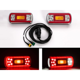 modern LED tail lights in a set with a 5 meter cable, 13 pole plug and bayonet connector system.