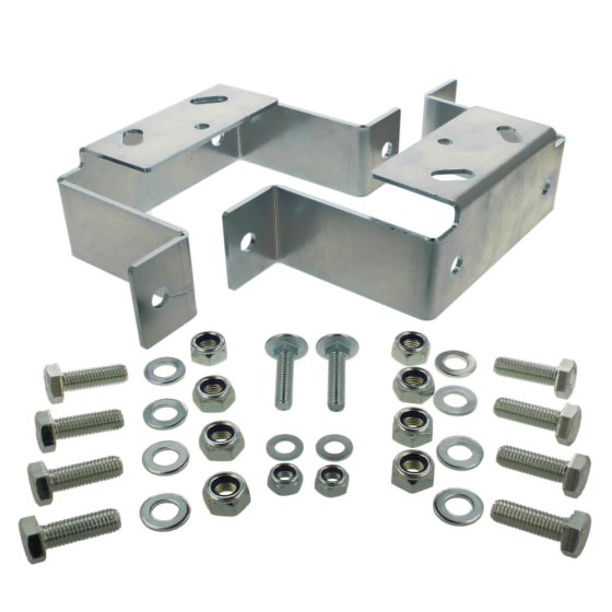 2 brackets for Stema parking supports and clamp holders incl. screws for fastening.