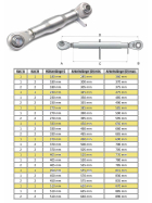 Gewindeoberlenker M30 x 3,5 mm Kat. 1-1 Hülsenlänge 180 mm