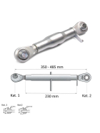 Standard Gewindeoberlenker M30 x 3,5 mm mit einer Hülsenlänge von 180 bis 510 mm.