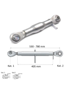 Standard Gewindeoberlenker M30 x 3,5 mm mit einer Hülsenlänge von 180 bis 510 mm.