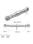 Standard Gewindeoberlenker M30 x 3,5 mm mit einer Hülsenlänge von 180 bis 510 mm.