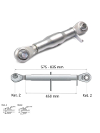 Standard Gewindeoberlenker M30 x 3,5 mm mit einer Hülsenlänge von 180 bis 510 mm.