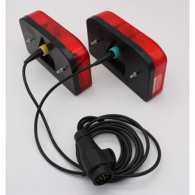 Rear lights trailer set 5 m cable set with 13 pin plug