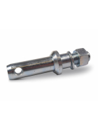 verzinkter Unterlenker Gerätebolzen mit Federring und Mutter in der Kategorie 1-2 mit einem Durchmesser von 22 und 28 mm.