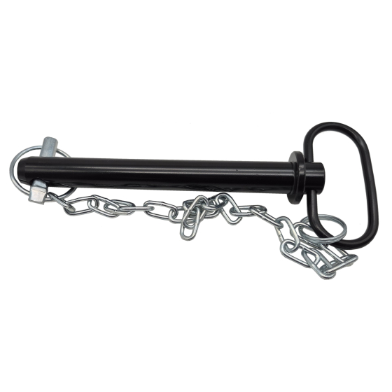 Unterlenkerbolzen- Sicherungsbolzen Kat. 1 Ø 22 mm - 175/190 mm - beweglicher Griff - kpl. mit Kette und Klappstecker