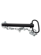 Unterlenkerbolzen- Sicherungsbolzen Kat. 1 Ø 22 mm - 175/190 mm - beweglicher Griff - kpl. mit Kette und Klappstecker