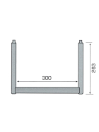 Extension for access ladder, galvanised