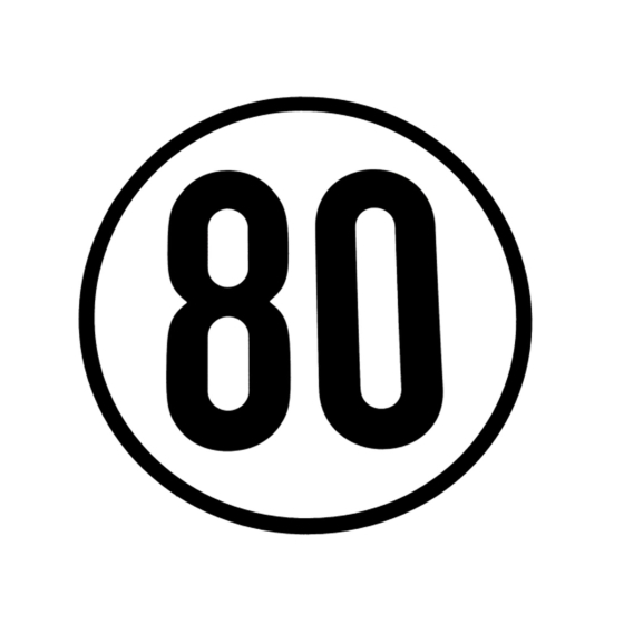 Speed sign 80 km/h
