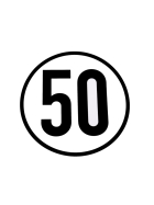 Speed sign 50 km/h