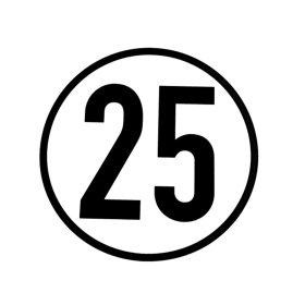 Speed sign 25 km/h