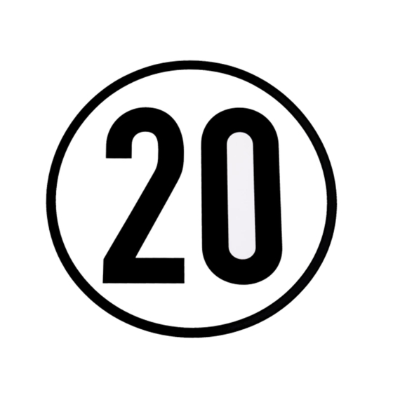 Speed sign 20 km/h