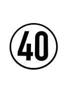 Speed sign 40 km/h