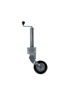 fully automatic folding support wheel 400 kg galvanized with solid rubber wheel