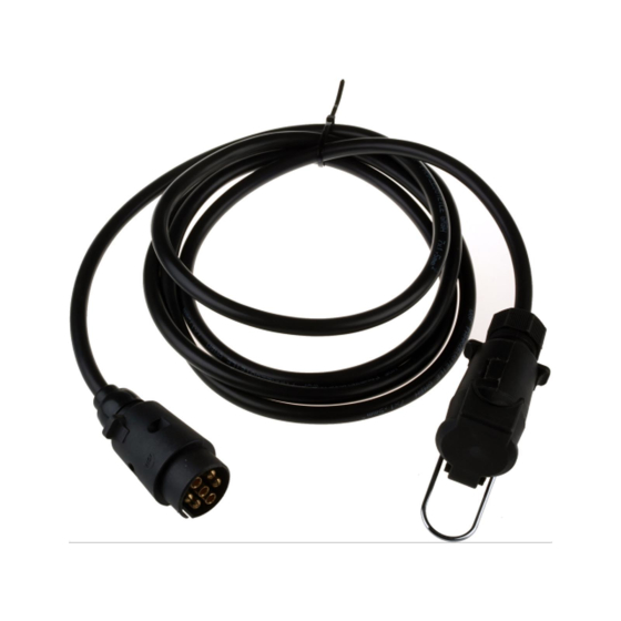 Verlängerungskabel 1,5m - 1 Stecker 7polig und 1 Kupplungsdose 7polig, 12V