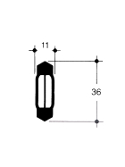 Soffittenlampe 12 Volt 10 Watt - 36 mm - S 8,5 1 VE = 10 Stück