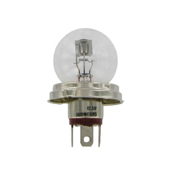 Haupt Scheinwerferlampe R2 - 12 Volt - 45/40 Watt, asymetrisch rechts, mit Standlichtlampe 12 Volt - 4 Watt
